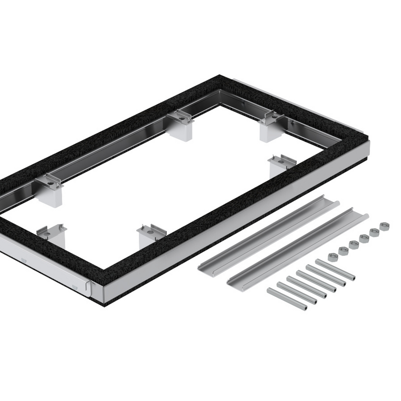 Rendering Zehnder ComfoWell spacer frame Comfortable indoor ventilation Angled view