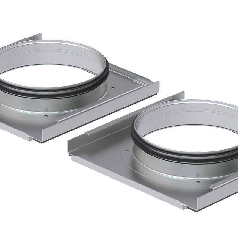 Rendering Zehnder ComfoWell mounting set Comfortable indoor ventilation Angled view