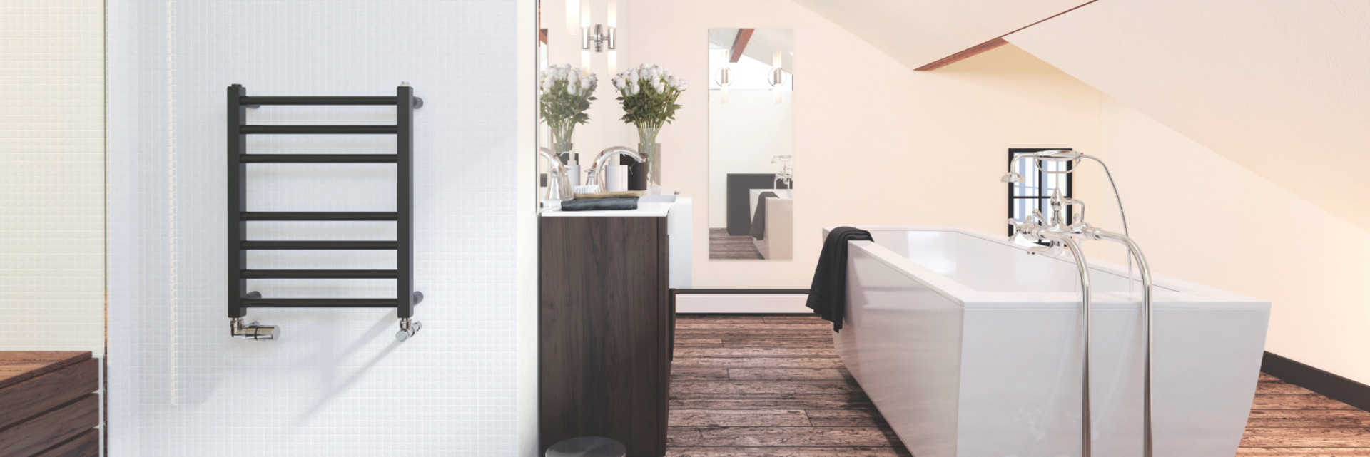 Key Visual Stellar Spa Decorative radiator Angled view