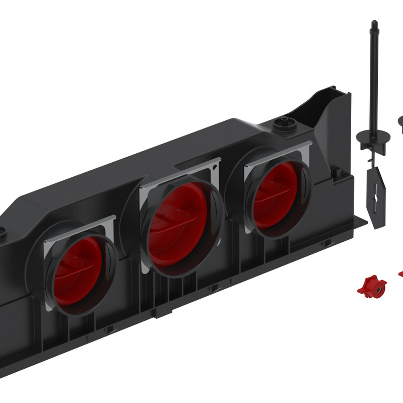 Rendering Zehnder ComfoCase CSB-P Comfortable indoor ventilation Angled view