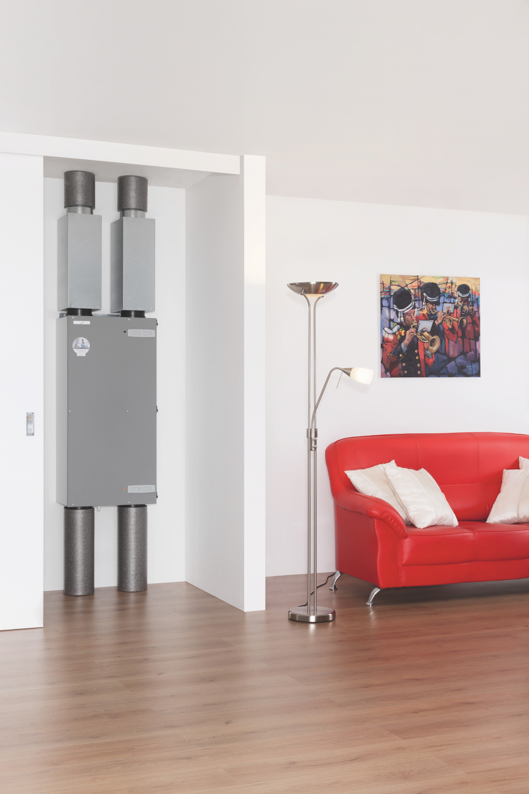 Rendering Zehnder ComfoAir 200 Comfortable indoor ventilation Front view