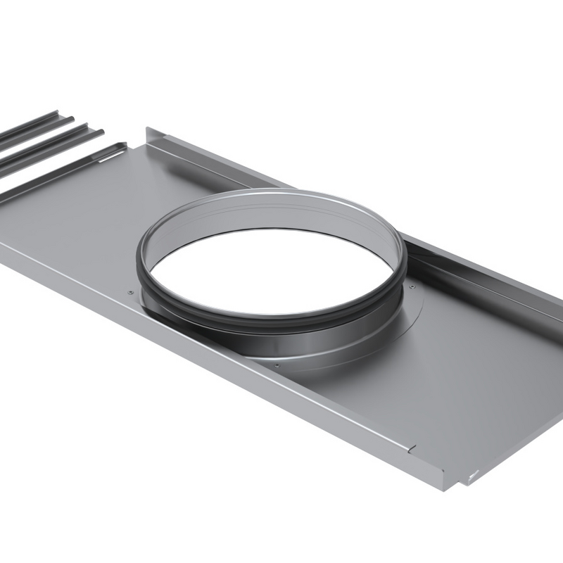 Rendering Zehnder ComfoWell end plate Comfortable indoor ventilation Angled view