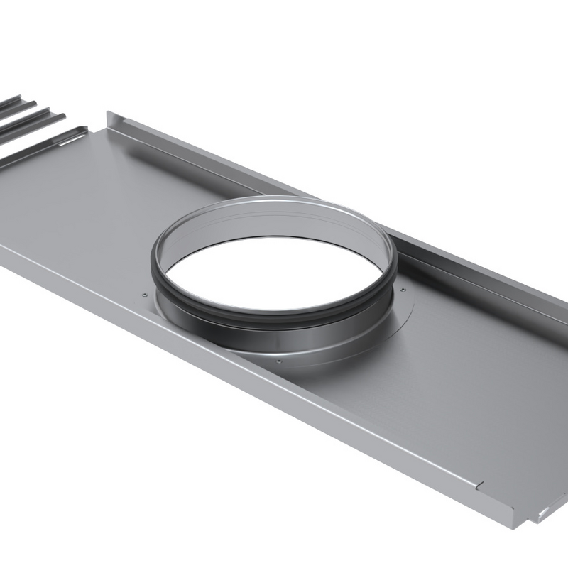 Rendering Zehnder ComfoWell end plate Comfortable indoor ventilation Angled view