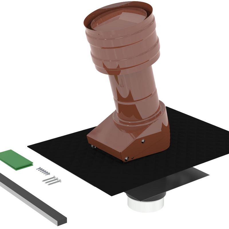 Rendering Zehnder ComfoEdge roof terminal Comfortable indoor ventilation Angled view