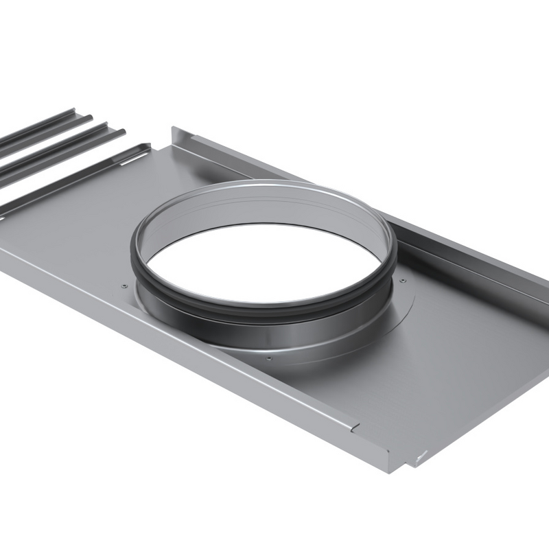 Rendering Zehnder ComfoWell end plate Comfortable indoor ventilation Angled view