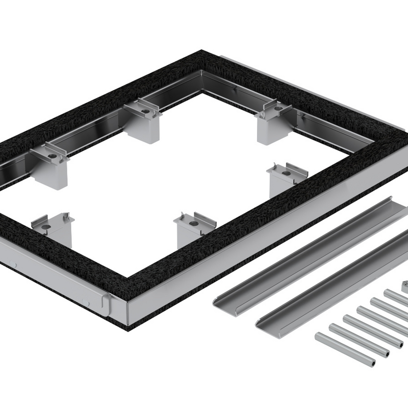 Rendering Zehnder ComfoWell spacer frame Comfortable indoor ventilation Angled view