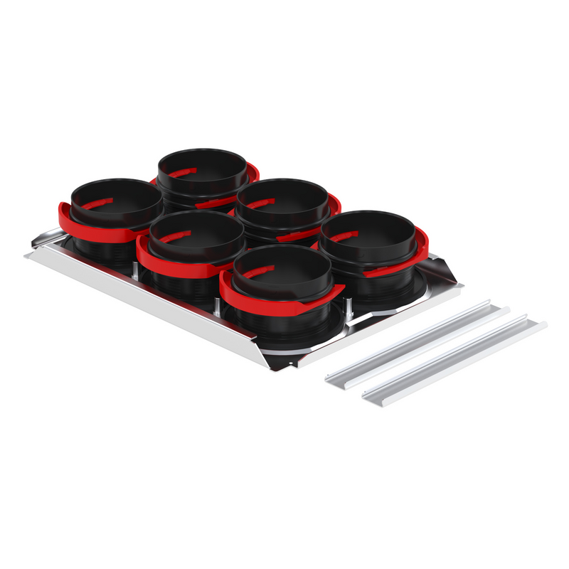 Rendering Zehnder ComfoWell mounting plate Comfortable indoor ventilation Angled view