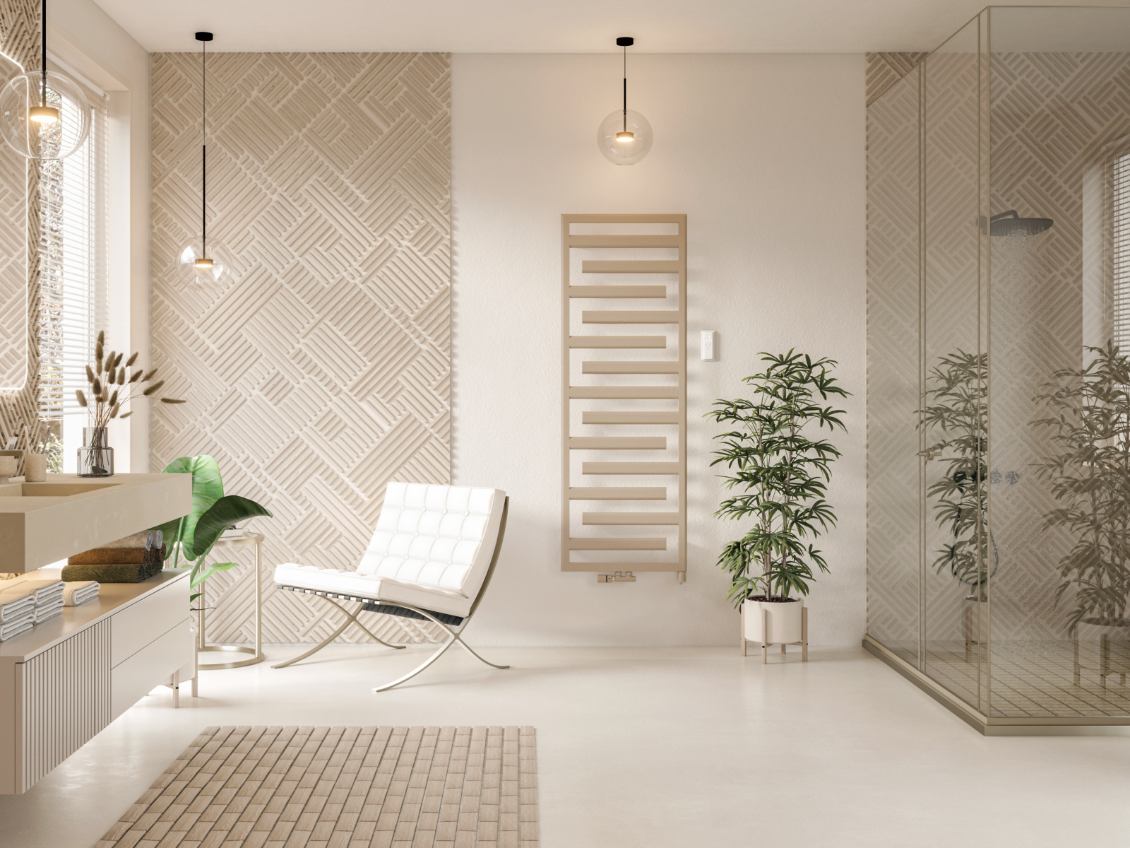 Rendering Zehnder Tetris Decorative radiator 