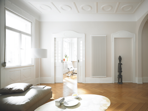 Zehnder_RAD_Charleston_old building Rendering Zehnder Charleston Decorative radiator Front view