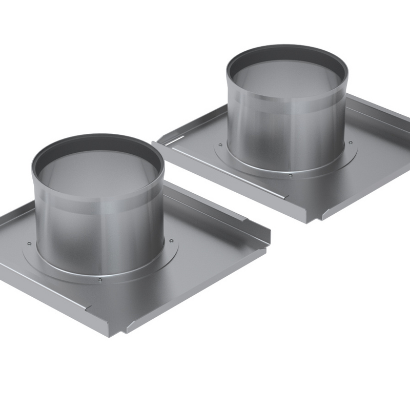 Rendering Zehnder ComfoWell mounting set Comfortable indoor ventilation Angled view