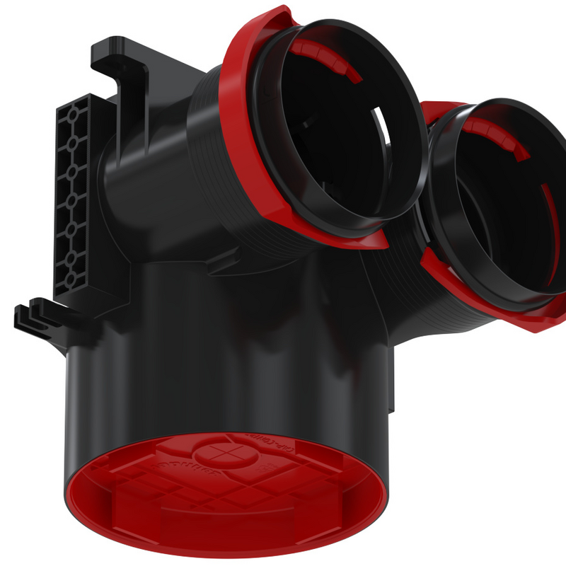 Rendering Zehnder ComfoCase TVA-P Comfortable indoor ventilation Angled view