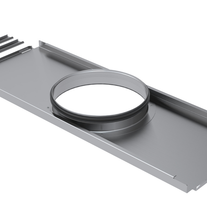 Rendering Zehnder ComfoWell end plate Comfortable indoor ventilation Angled view