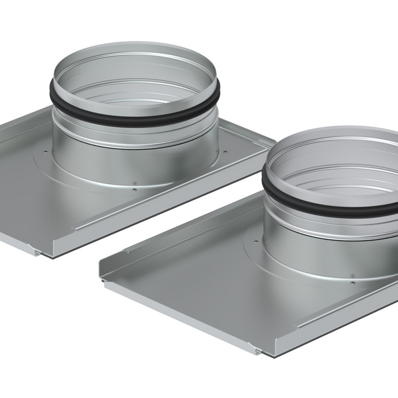 Rendering Zehnder ComfoWell mounting set Comfortable indoor ventilation Angled view