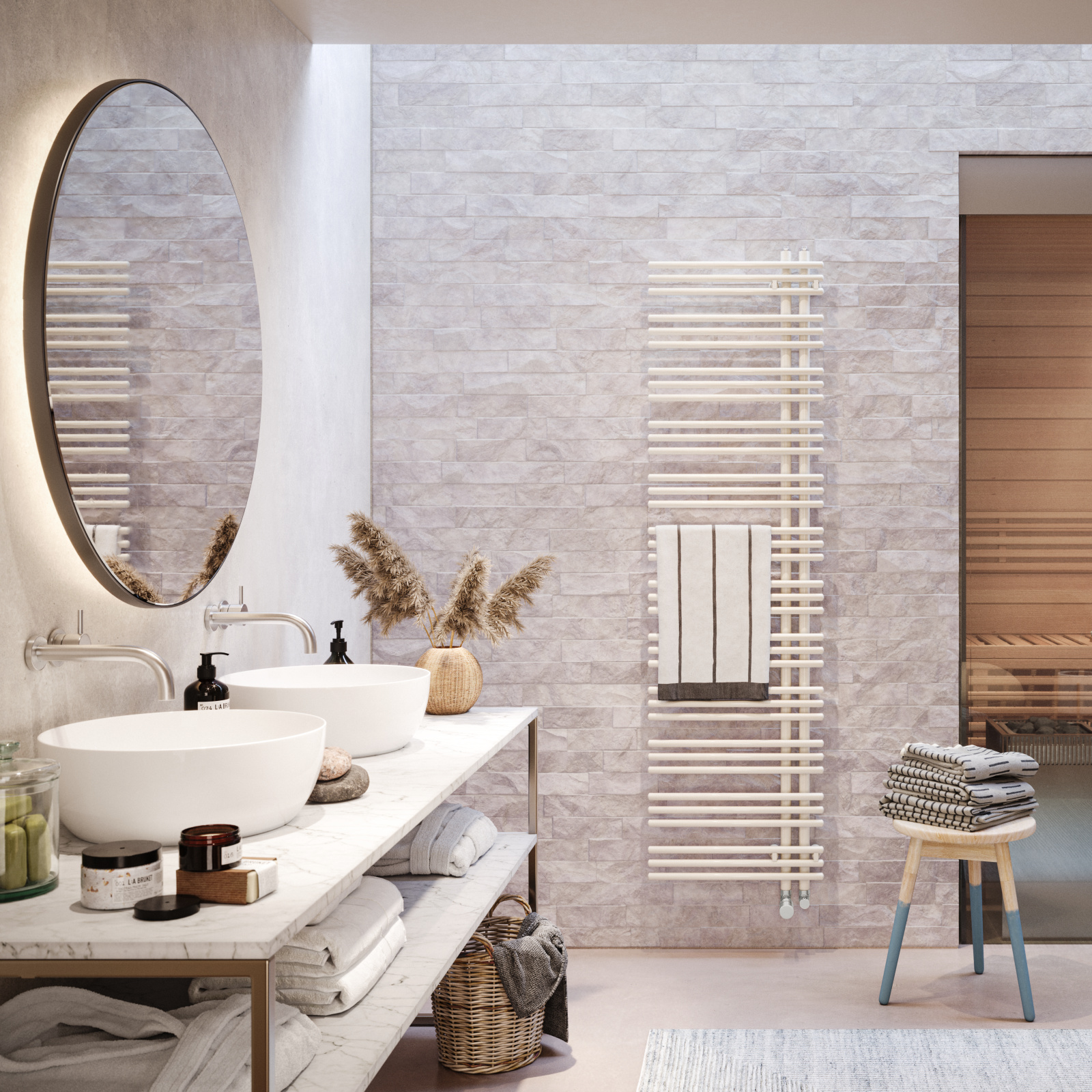 Cut-Out Zehnder Yucca Asym Decorative radiator 