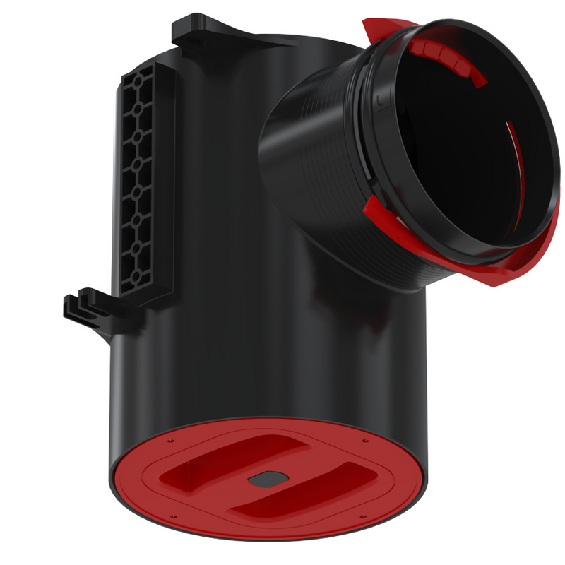 Rendering Zehnder ComfoCase TVA-P Comfortable indoor ventilation Angled view