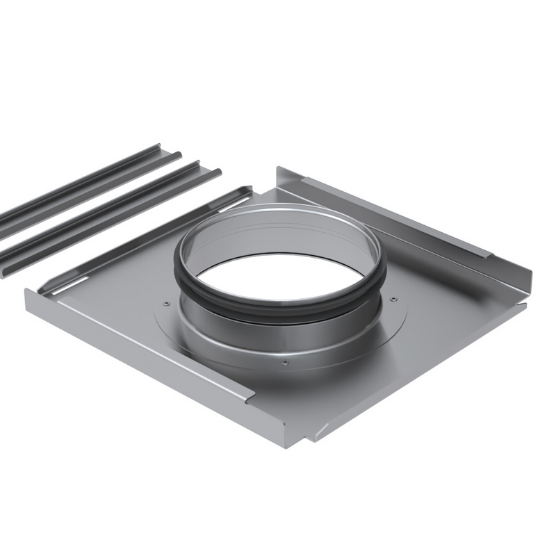 Rendering Zehnder ComfoWell end plate Comfortable indoor ventilation Angled view