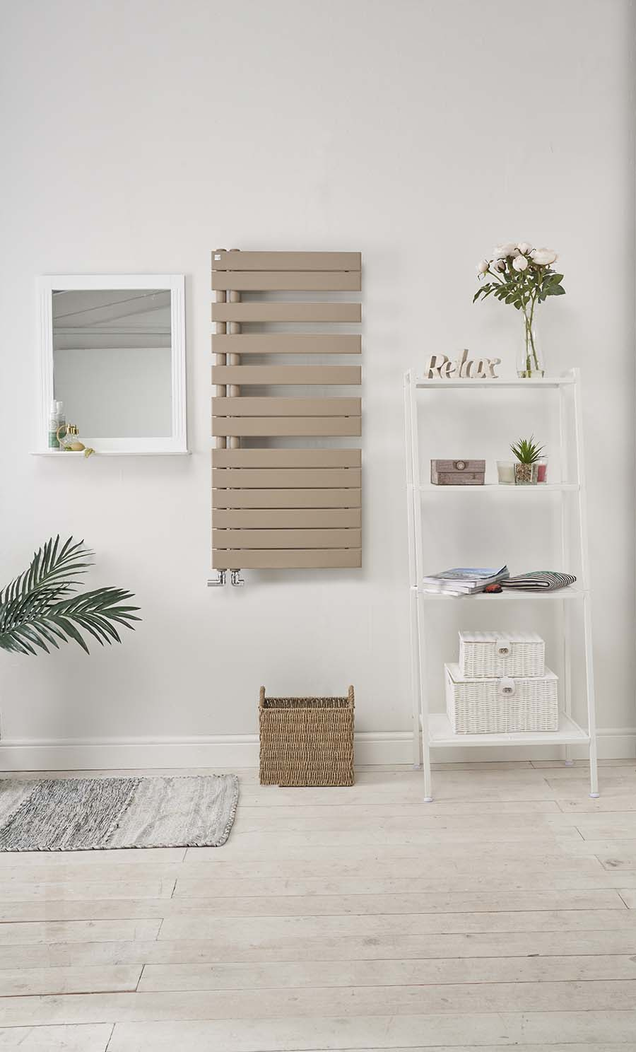 Rendering Zehnder Roda Spa Asym Decorative radiator Front view