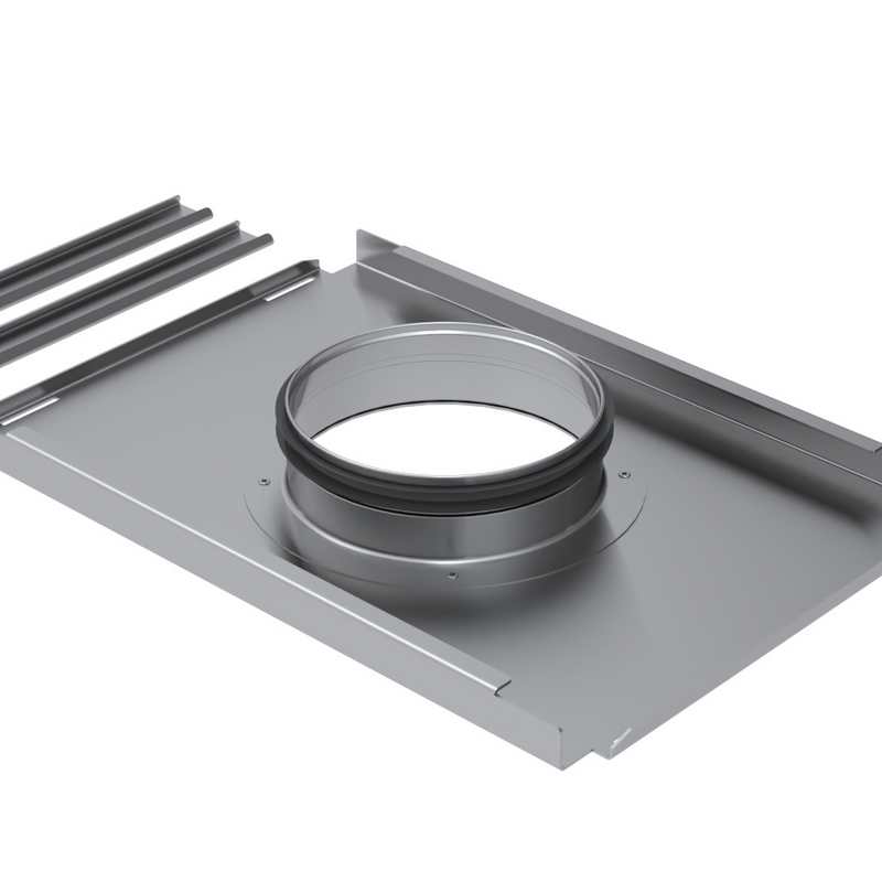 Rendering Zehnder ComfoWell end plate Comfortable indoor ventilation Angled view