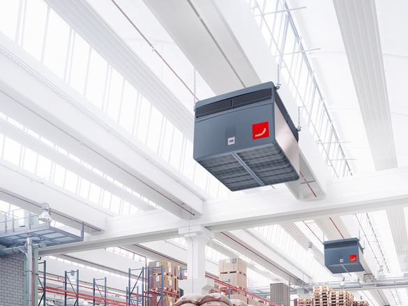 industrial hall with clean air solutions product