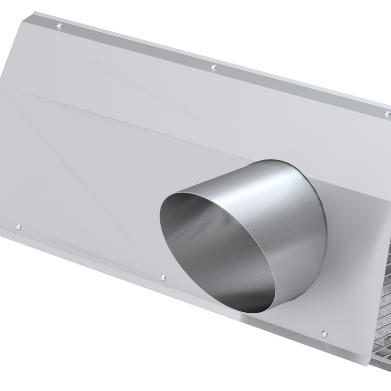 Rendering Zehnder ComfoEdge Combi-Outwall grill Comfortable indoor ventilation Angled view