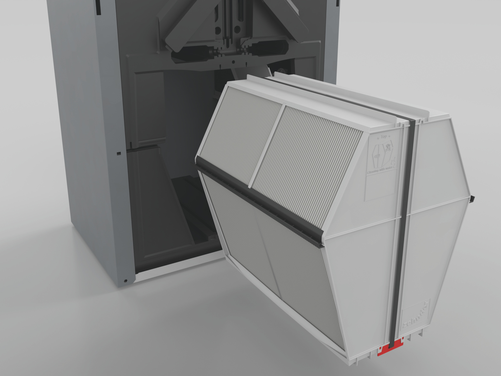 Cut-Out Zehnder Enthalpie Exchanger for ComfoAir Comfortable indoor ventilation 3D view