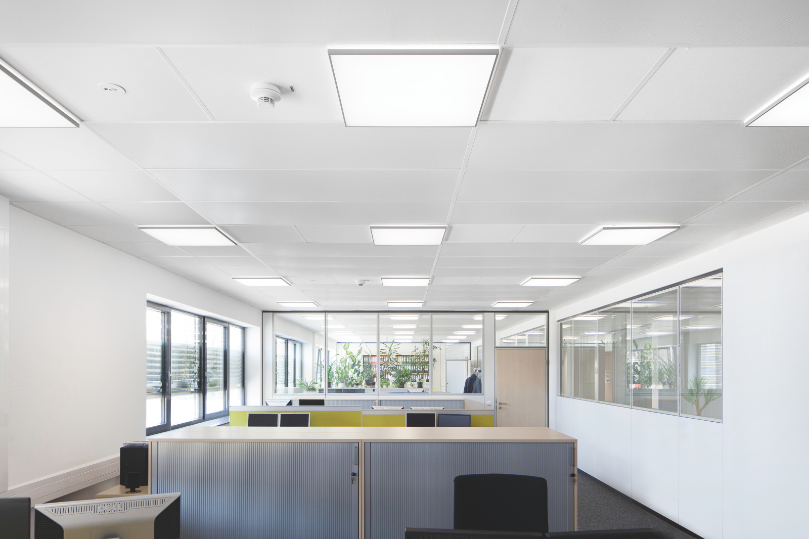 RAIF Ravensburg, Germany, Foyer, main hall, reference, Closed ceilings