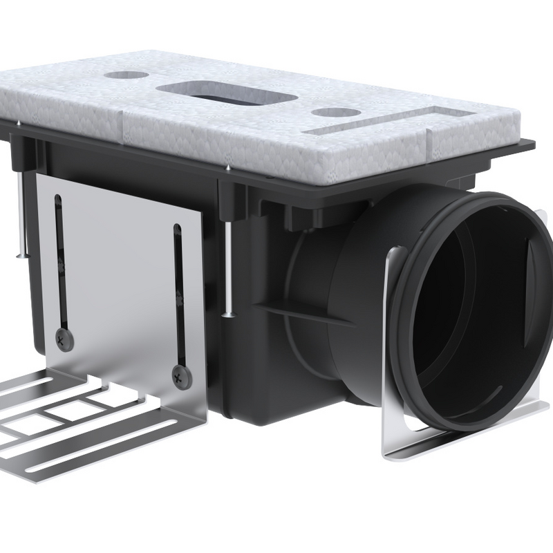 Rendering Zehnder ComfoCase CLD-P Comfortable indoor ventilation Angled view