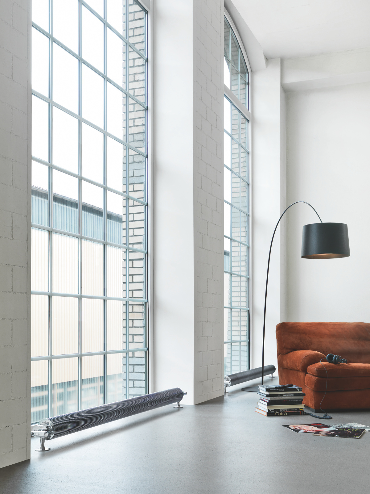 Rendering Flow Form Decorative radiator Side view