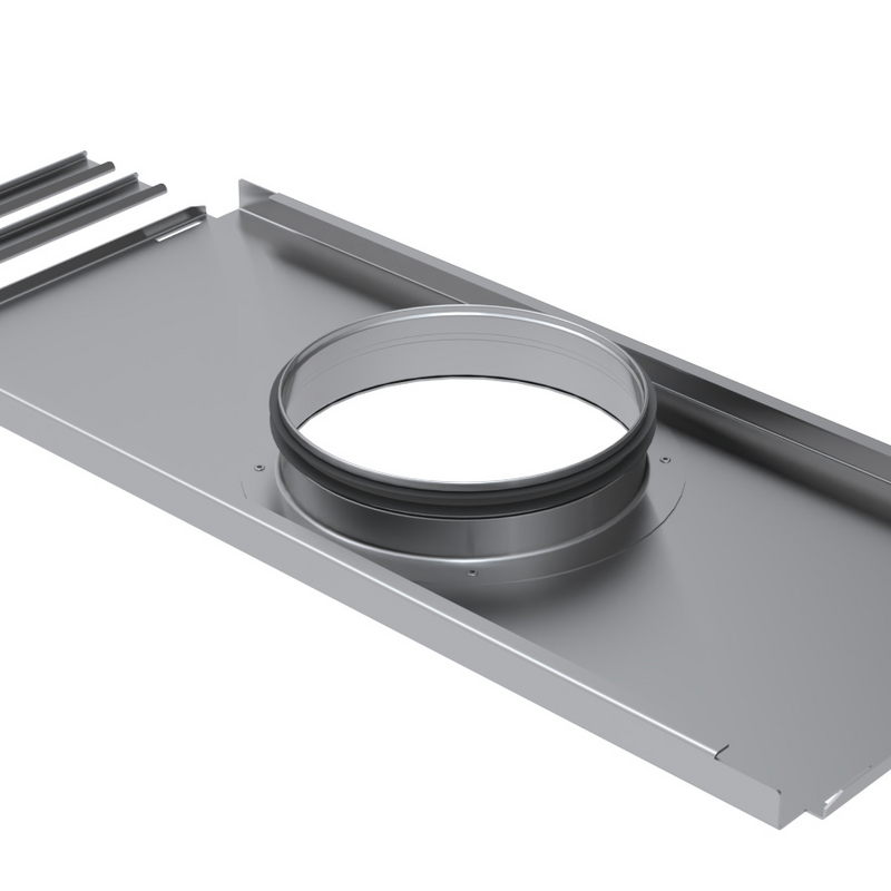 Rendering Zehnder ComfoWell end plate Comfortable indoor ventilation Angled view