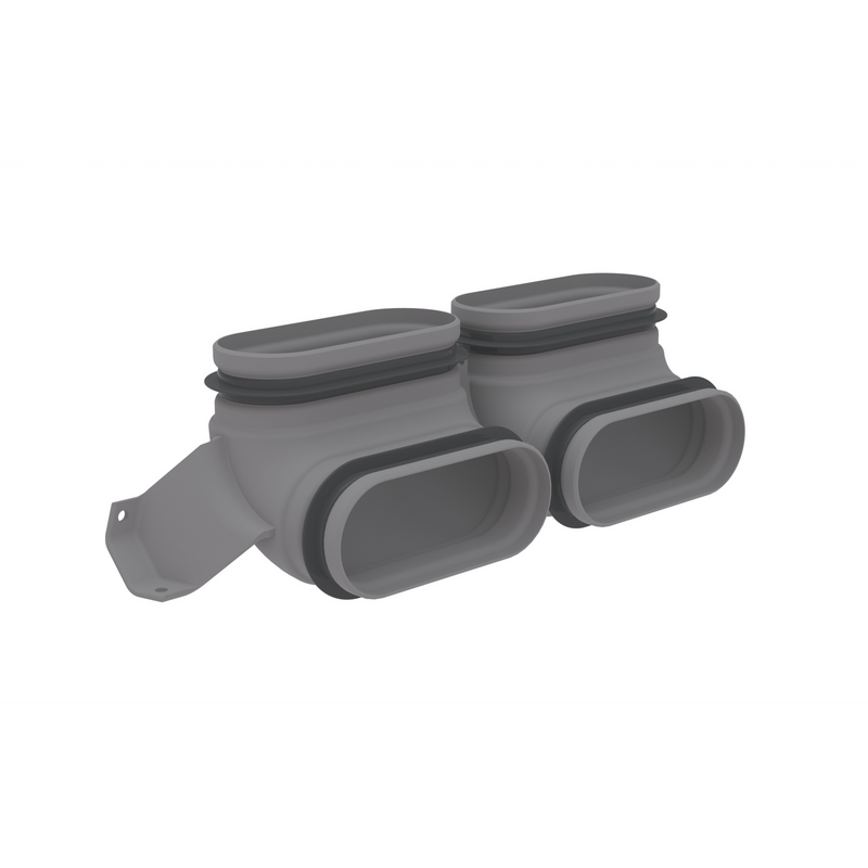 Rendering Zehnder ComfoFit bend CK Comfortable indoor ventilation Front view