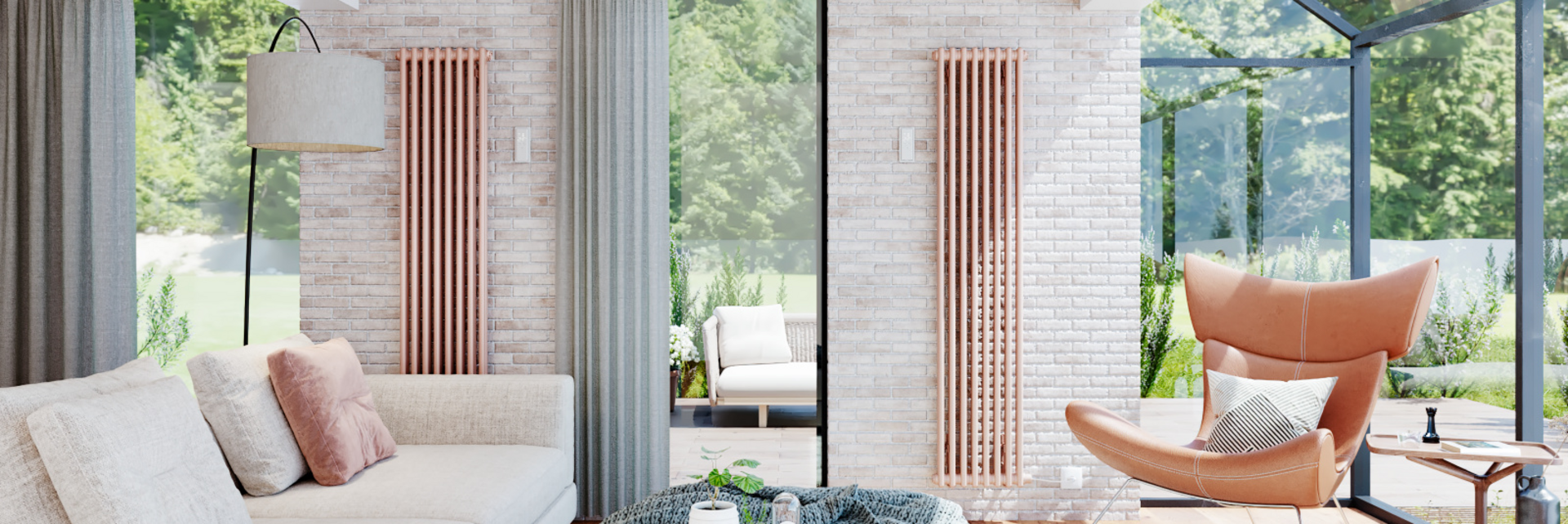 Rendering Zehnder Charleston Electric Decorative radiator Front view