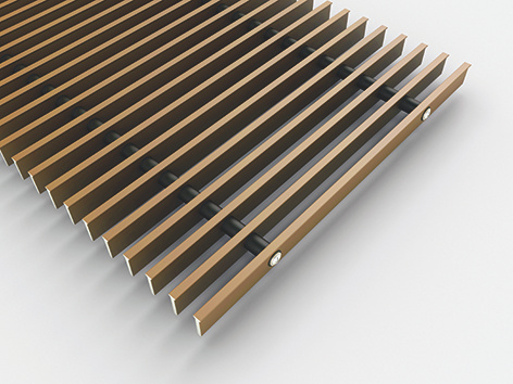 Rendering Zehnder Terraline Fresh Decorative radiator Front view