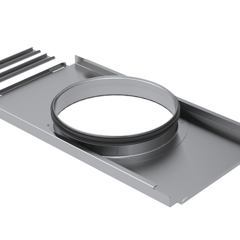 Rendering Zehnder ComfoWell end plate Comfortable indoor ventilation Angled view