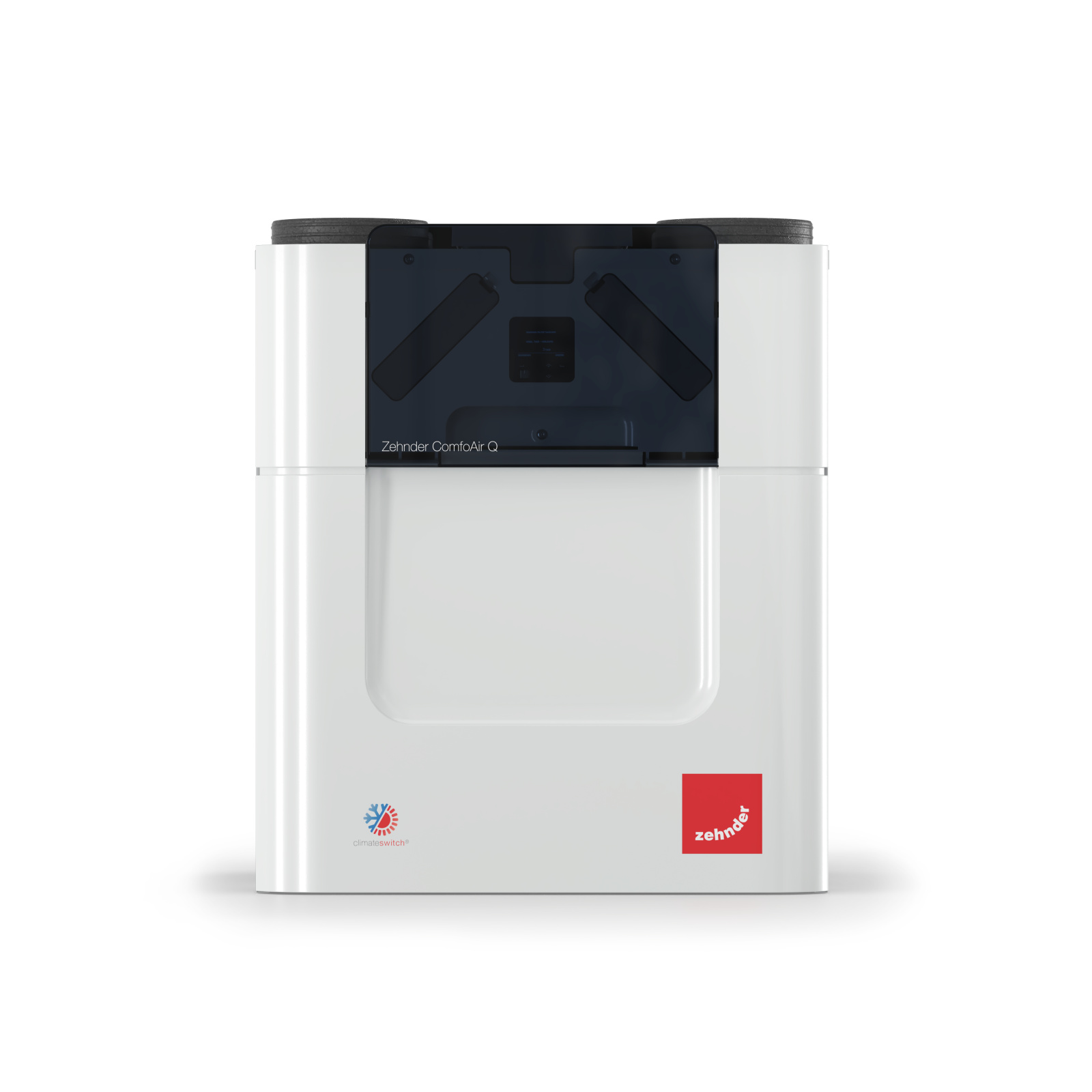 Zehnder_CSY_ComfoAirQFlatt_Shadow_Front Cut-Out Zehnder ComfoAir Q350 TR Comfortable indoor ventilation Front view