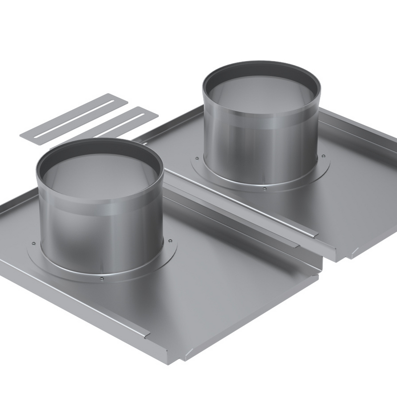 Rendering Zehnder ComfoWell mounting set Comfortable indoor ventilation Angled view