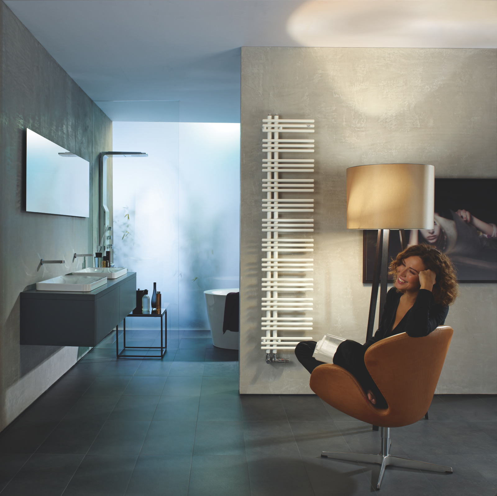 Rendering Zehnder Yucca Asym Decorative radiator 