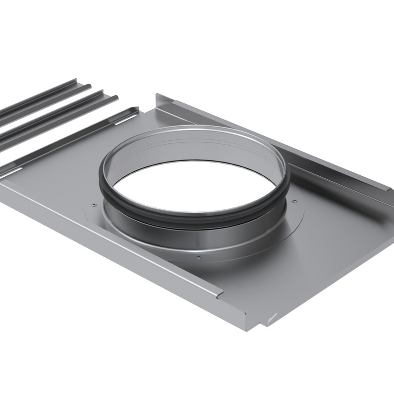 Rendering Zehnder ComfoWell end plate Comfortable indoor ventilation Angled view