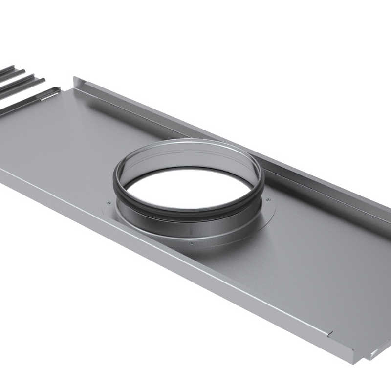 Rendering Zehnder ComfoWell end plate Comfortable indoor ventilation Angled view