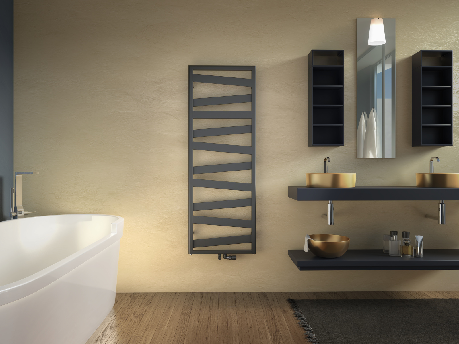 Rendering Zehnder Ribbon Decorative radiator 